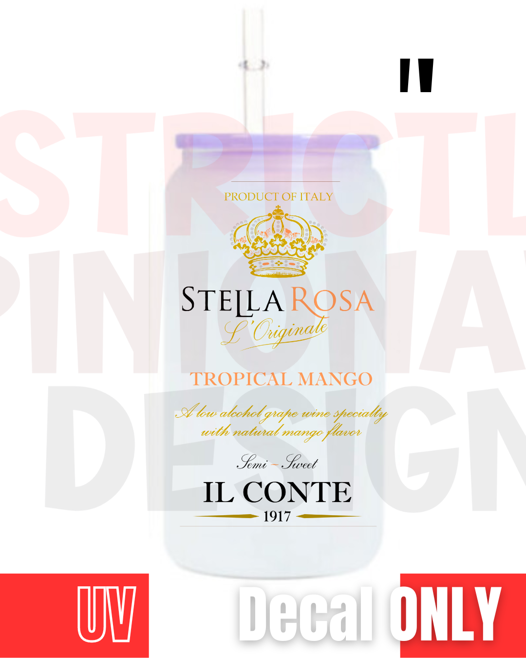 4" Stella Rose Novelty wine Decals