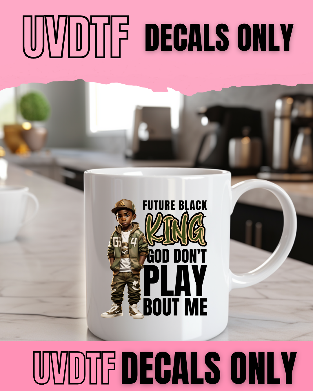 Future Black King UVDTF Decal – SOD 99