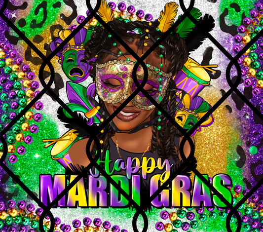 Happy Mardi Gras Sublimation Print Only