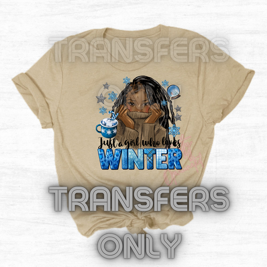 Just a girl who loves winter DTF T-shirt Transfer (Clearance) SOTT 5