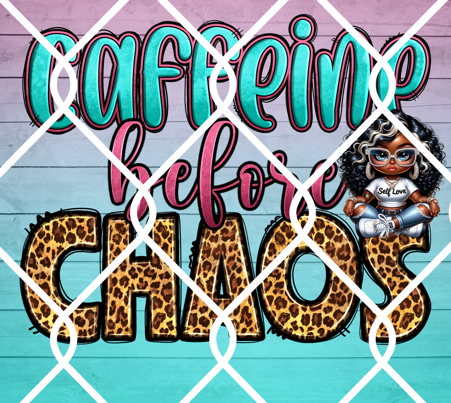 Caffeine Before Chaos Tumbler Wrap Digital